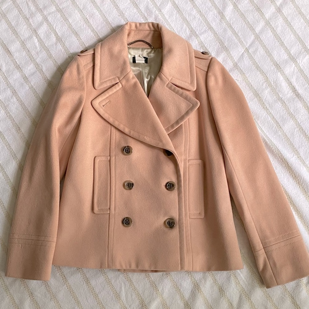 J Crew Wool Peach Pea Coat